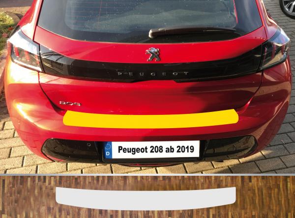 Lackschutzfolie Ladekantenschutz transparent 70 µm für Peugeot 208 ab 2019